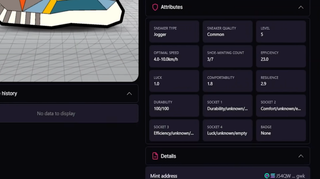 attributes in stepn