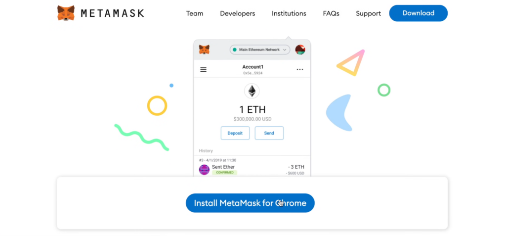 installing metamask for chrome