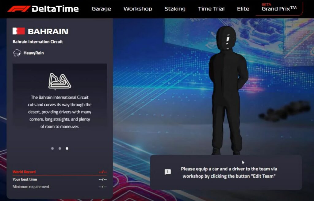 a driver’s profile in F1 Delta Time